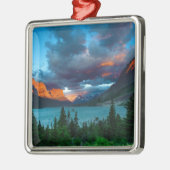 st. Mary湖の日の出 メタルオーナメント (左)