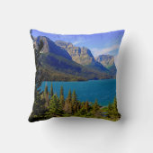 st. Mary湖、グレーシャー国立公園、モンタナ クッション (裏面)