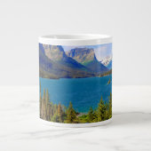 st. Mary湖、グレーシャー国立公園、モンタナ ジャンボコーヒーマグカップ (正面)