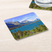 st. Mary湖、グレーシャー国立公園、モンタナ スクエアペーパーコースター (アングル)