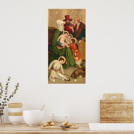 St. Mary Cleophas Bernhard Strigel Fine Art Poster ポスター (キッチン)
