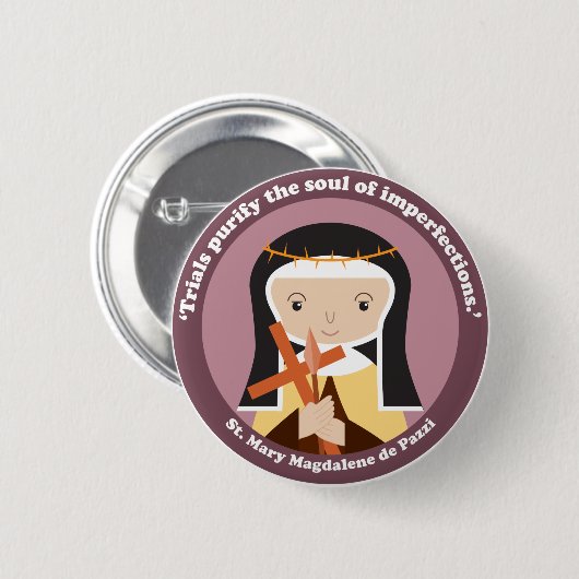 St. Mary Magdalene de Pazzi 缶バッジ (正面&裏面)