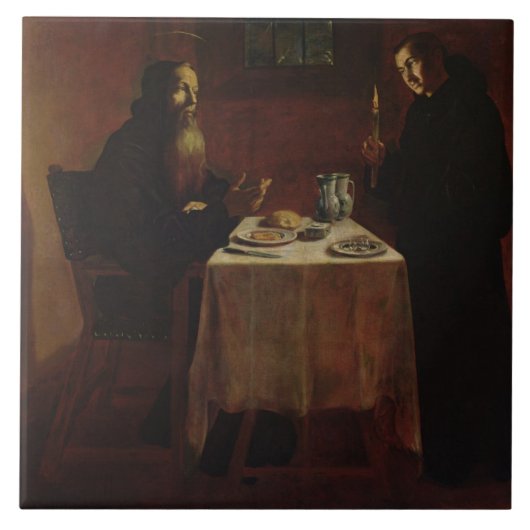 St. Maurを賛美しているSt.ベネディクト タイル (正面)