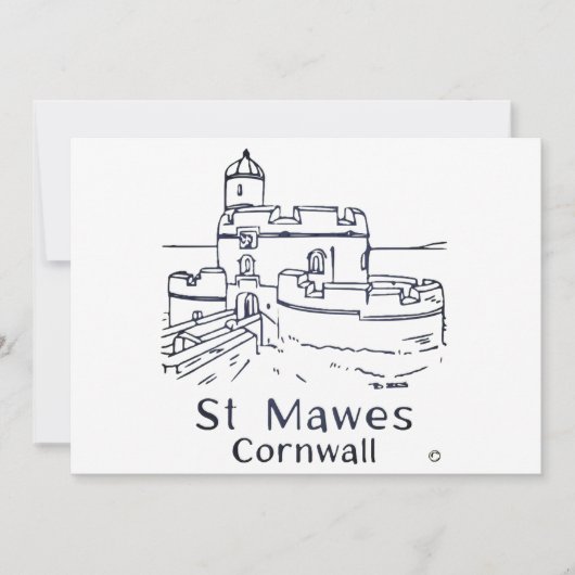 St Mawes Castle card サンキューカード (正面)
