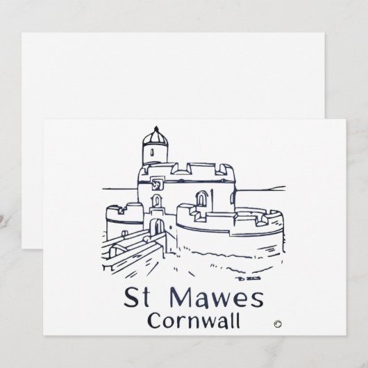 St Mawes Castle card サンキューカード (正面/裏面)