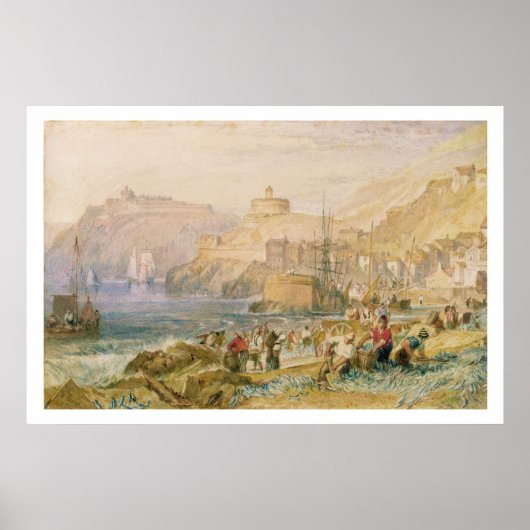 St. Mawes, Cornwall, c.1823 (紙付き) ポスター (正面)