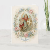St Michael Archangel Catholic Blessing Card カード (正面)