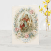 St Michael Archangel Catholic Blessing Card カード (黄色い花)