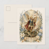 St Michael Catholic Encouragement Prayer  ポストカード (正面/裏面)