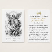 St. Michael Catholic Wedding Prayer Cards (正面&裏面)
