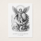 St. Michael Catholic Wedding Prayer Cards (正面)