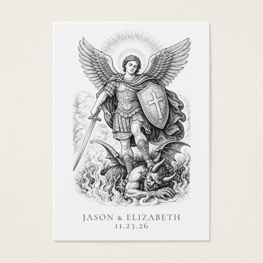 St. Michael Catholic Wedding Prayer Cards (正面)