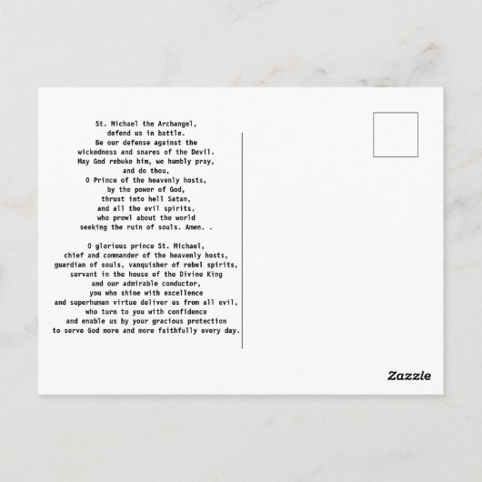 St Michael defend us  ポストカード (裏面)