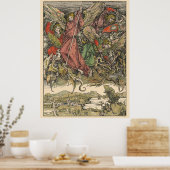 St. Michael Fighting the Dragon by Albrecht Dürer ポスター (キッチン)