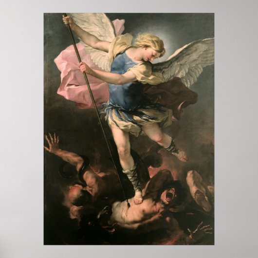 St. Michael, Luca Giordano (Fa Presto) ポスター (正面)