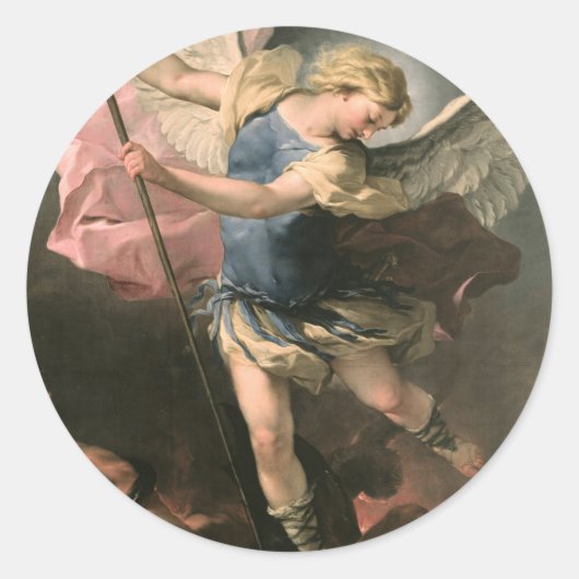 St. Michael, Luca Giordano (Fa Presto) ラウンドシール (正面)