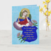 St. Michael (M 09)警察の挨拶のための恵み カード (黄色い花)