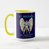 St Michael The Archangel Catholic Prayer Mug マグカップ (左)