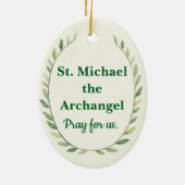 St Michael the Archangel God's Peace and Blessings セラミックオーナメント (裏面)