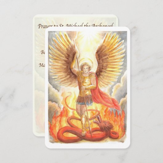 St.Michael the Archangel Prayer Card 招待状 (正面/裏面)