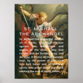 St. Michael the Archangel Prayer with White Text ポスター (正面)