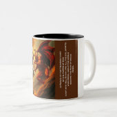 St. Michael the Archangel Slays Satan two-tone Mug ツートーンマグカップ (正面右)