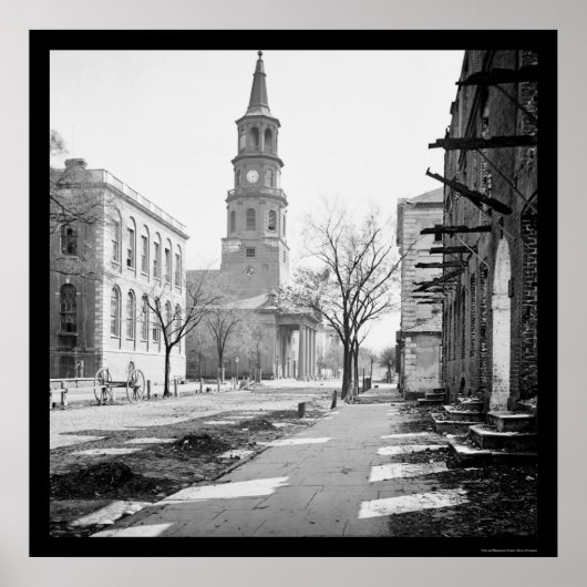 St. Michael's Church in Charleston, SC 1865 ポスター (正面)