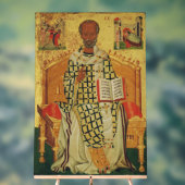 St. Nicholas of Myra Byzantine Orthodox Icon アクリルサイン (ニュートラル)