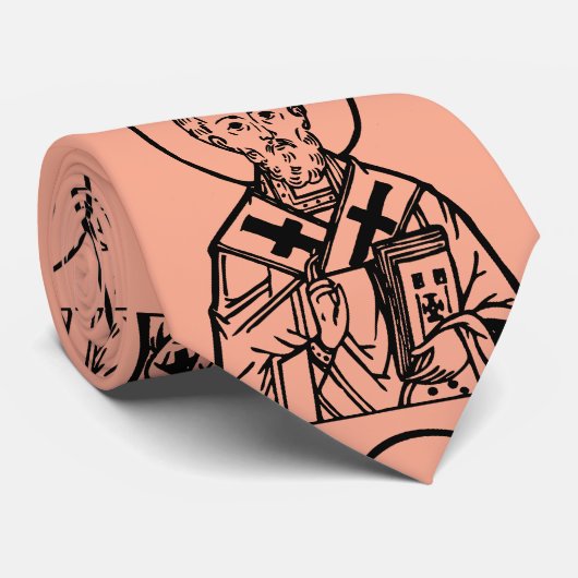 St. Nicholas of Myra Byzantine Orthodox Icon ネクタイ (ロール)