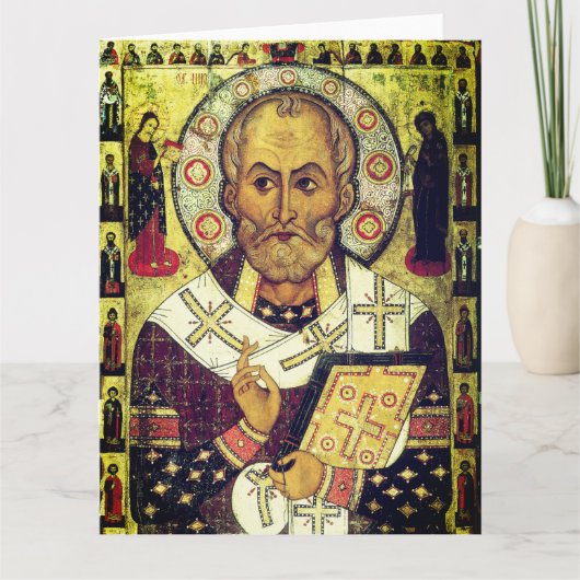 St. Nicholas Russian icon サンキューカード (正面)