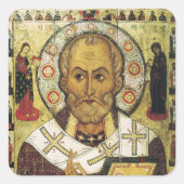 St. Nicholas Russian icon スクエアシール (正面)