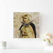 “St Olga” by Mikhail Nesterov スクエア壁時計 (ホーム)