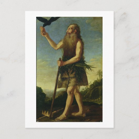 St. Onuphrius (キャンバス上の油) ポストカード (正面)