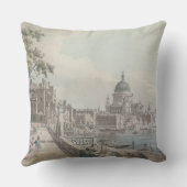 St. PのCanaletto著スケッチの部分のコピー、 クッション (裏面)