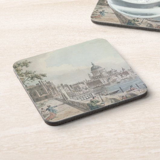 St. PのCanaletto著スケッチの部分のコピー、 コースター (左側)