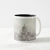 St. PのCanaletto著スケッチの部分のコピー、 ツートーンマグカップ (正面右)