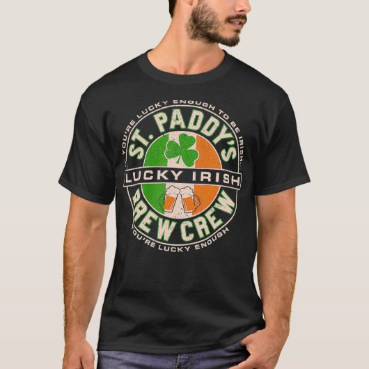 St paddys dayビール飲みパーティーアイルランド諺 tシャツ (正面)