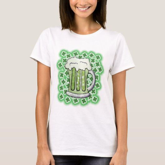 st paddys day・グリーン・ビール tシャツ (正面)