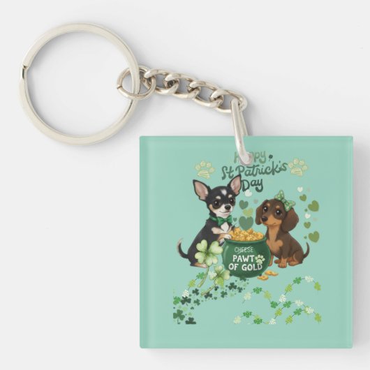 St Paddy's day "Pawt of Gold " キーホルダー (正面)