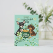 St Paddy's day "Pawt of Gold "   ポストカード (スタンド正面)