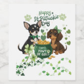 St Paddy's day "Pawt of Gold "   ワインラベル (シングルラベル)