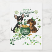 St Paddy's day "Pawt of Gold "   ワインラベル (シングルラベル)