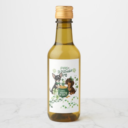St Paddy's day "Pawt of Gold "   ワインラベル (正面)