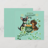 St Paddy's day "Pawt of Gold "  greeting card (正面/裏面)