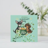 St Paddy's day "Pawt of Gold "  greeting card (スタンド正面)