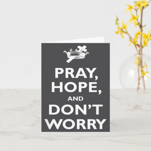 St Padre O Pray Hope And Dont Worry Catholic S カード (黄色い花)