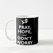 St Padre O Pray Hope And Dont Worry Catholic S  コーヒーマグカップ (左)
