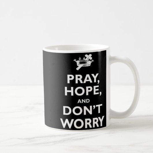 St Padre O Pray Hope And Dont Worry Catholic S  コーヒーマグカップ (右)