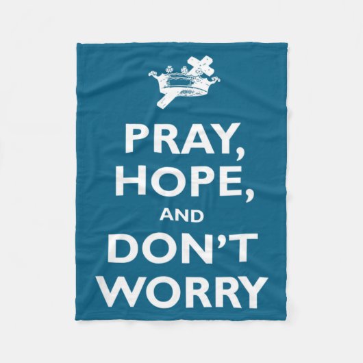 St Padre O Pray Hope And Dont Worry Catholic S フリースブランケット (正面)