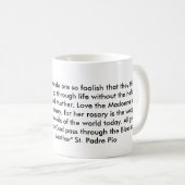 St. Padre PIOの単語の木の数珠 コーヒーマグカップ (正面右)